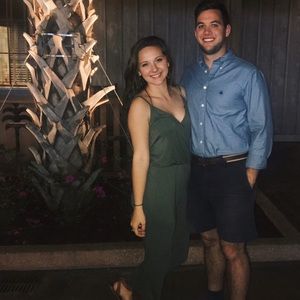 Forever 21 olive jumpsuit